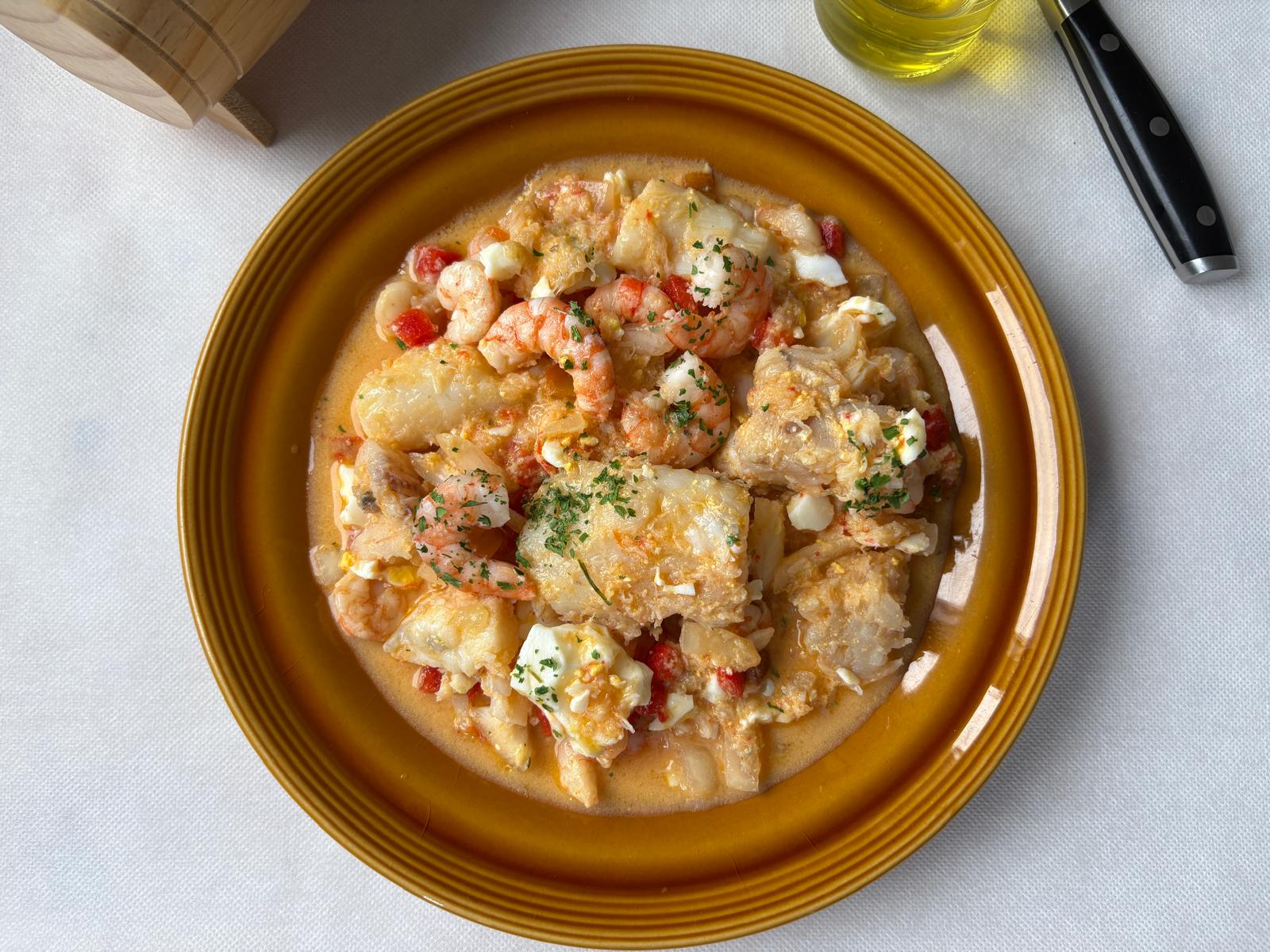 Salpicón de rape y langostinos