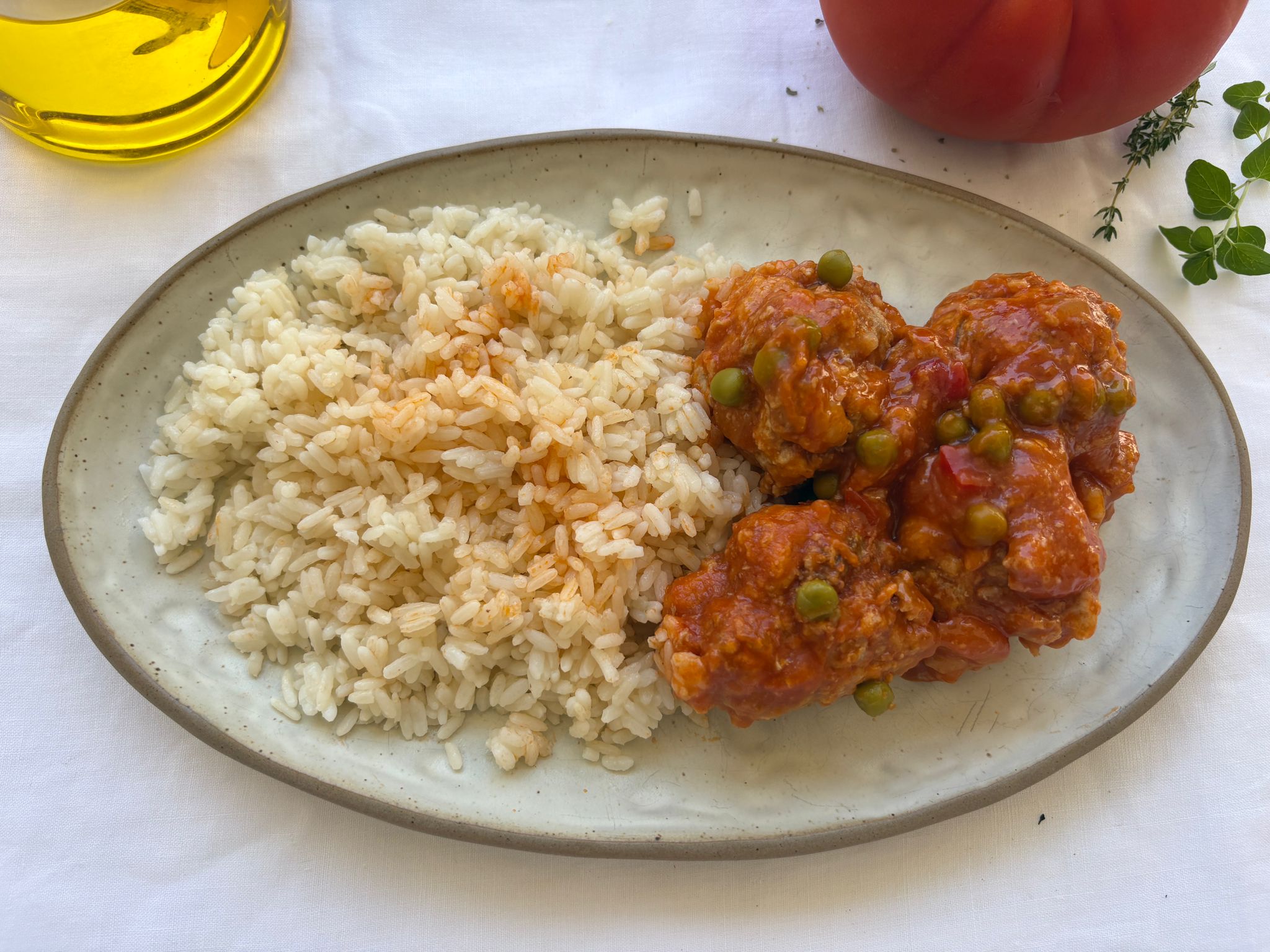 Albondigas con Arroz 