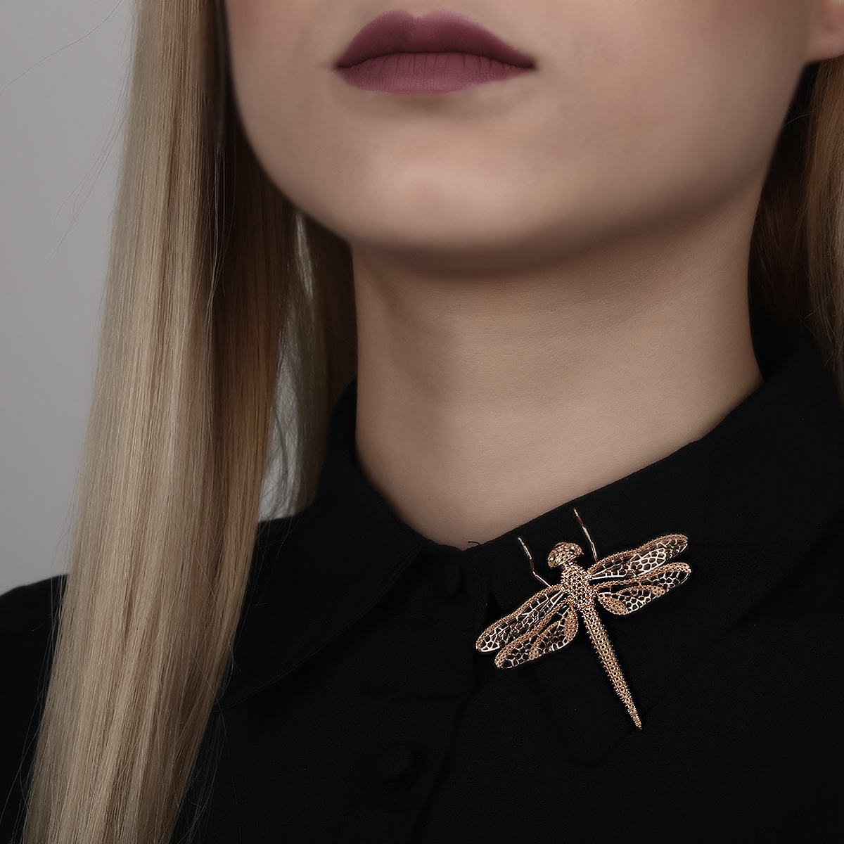 Gold Dragonfly Brooch
