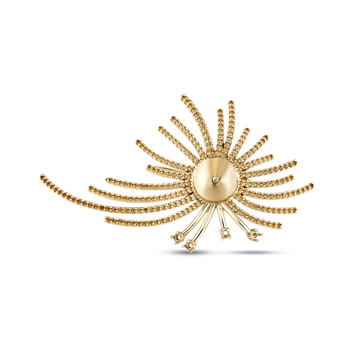 Gold Sunburst Brooch