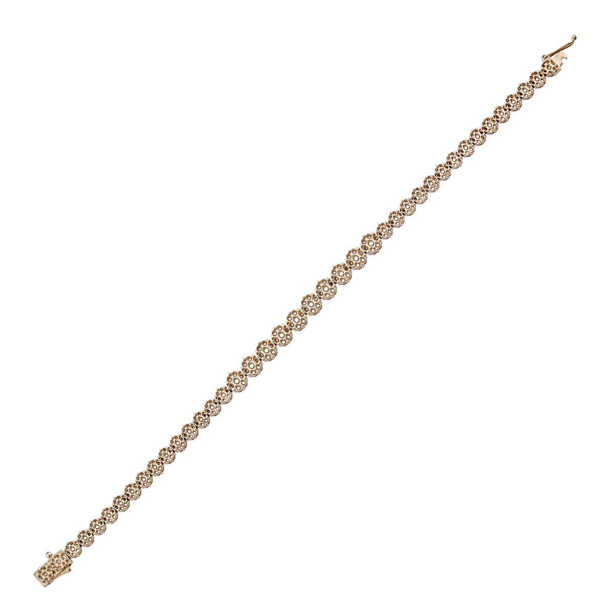 Gold Flower Link Bracelet