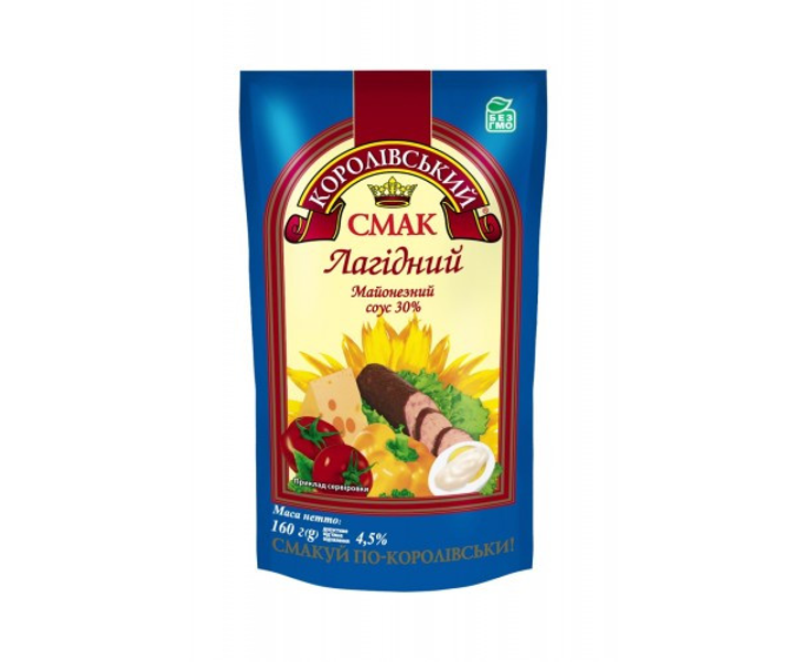Соус майонезний Королівський Смак Лагідн.30% 160г