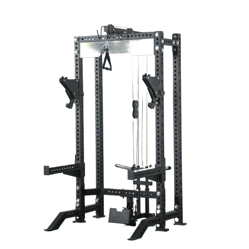 Lat Pull Down and Low Row Power Squat Rack Machine