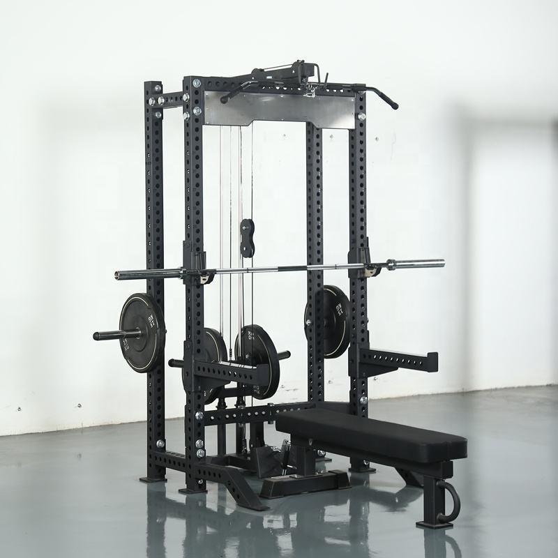 Lat Pull Down and Low Row Power Squat Rack Machine