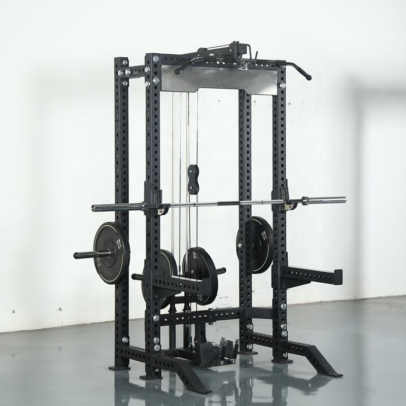 Lat Pull Down and Low Row Power Squat Rack Machine