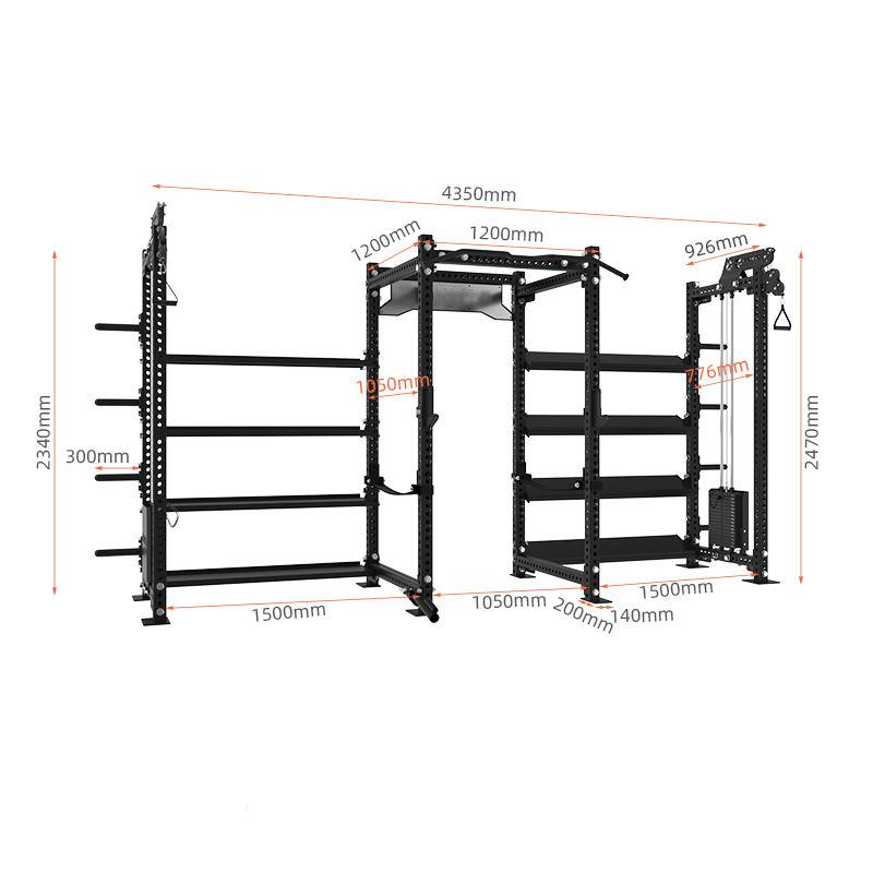 Heavy Duty Gym Power Rack with Dumbbell Set and Multi-Function Station for Commercial Use