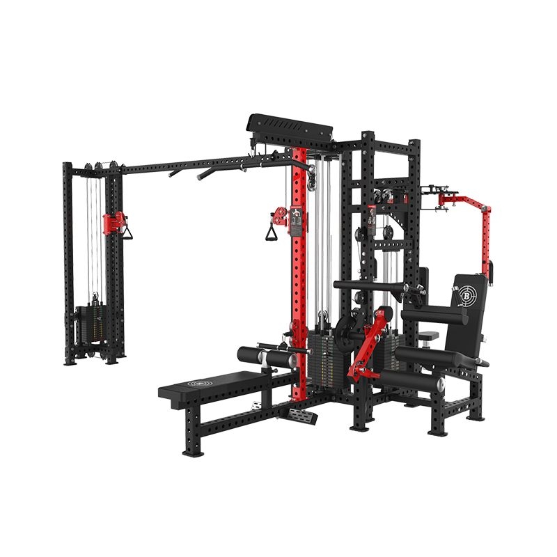 Multi Functional Trainer Fitness Machine 5 Station Commercial Using Gym Equipment