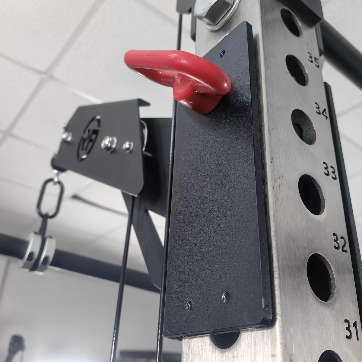 Wall Mount Pulley System for Fitness Lat Pull Down and Low Row Cable Machine