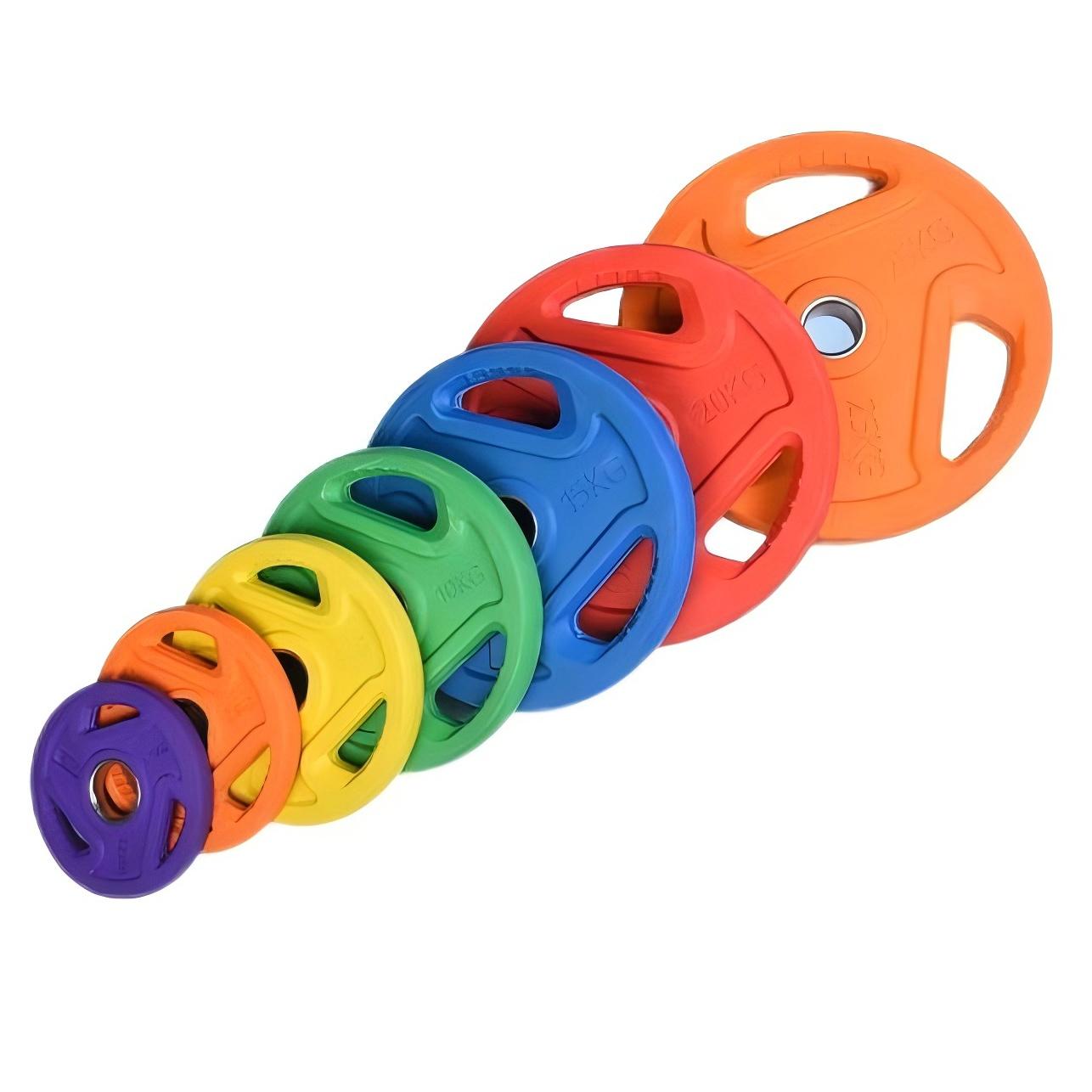 Handheld Lifting Three Hole Weight Plate Coated With Adhesive Cast Iron Material