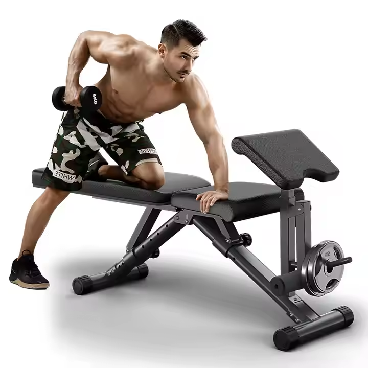 Multifunctional Foldable Gym Equipment Strength Training Dumbbell Bench With Decline Sit-Up Fitness Bench Press