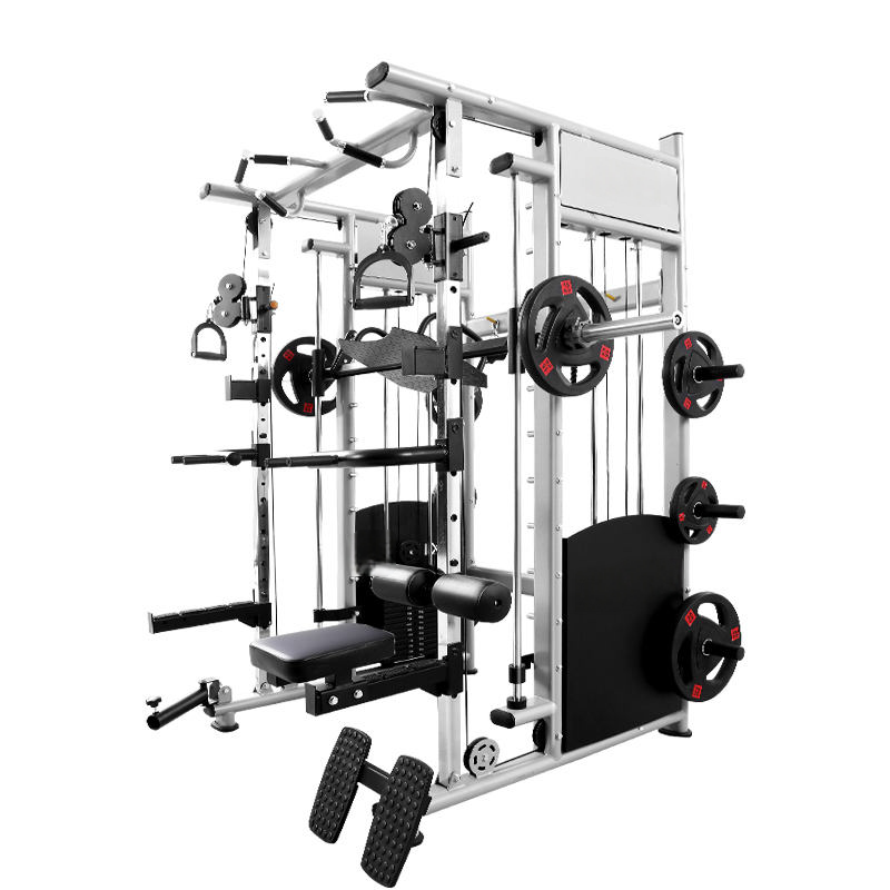 Bodybuilding Cable Crossover Multi Functional Power Cage Squat Rack Chest Exercise Training Smith Machine