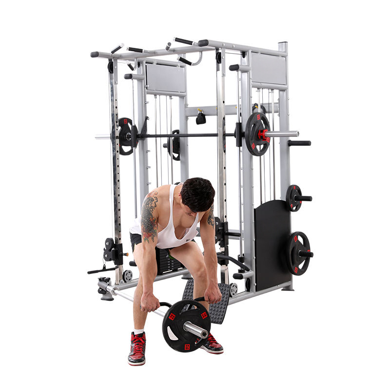 Bodybuilding Cable Crossover Multi Functional Power Cage Squat Rack Chest Exercise Training Smith Machine
