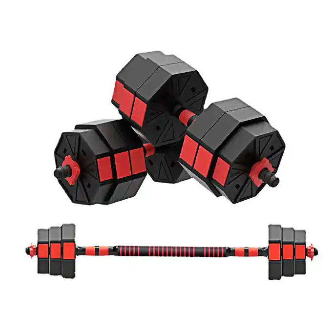 Black Adjustable Plastic Octagonal Cement Dumbbell Set 10kg 15kg 20kg 30kg 40kg Mancuernas