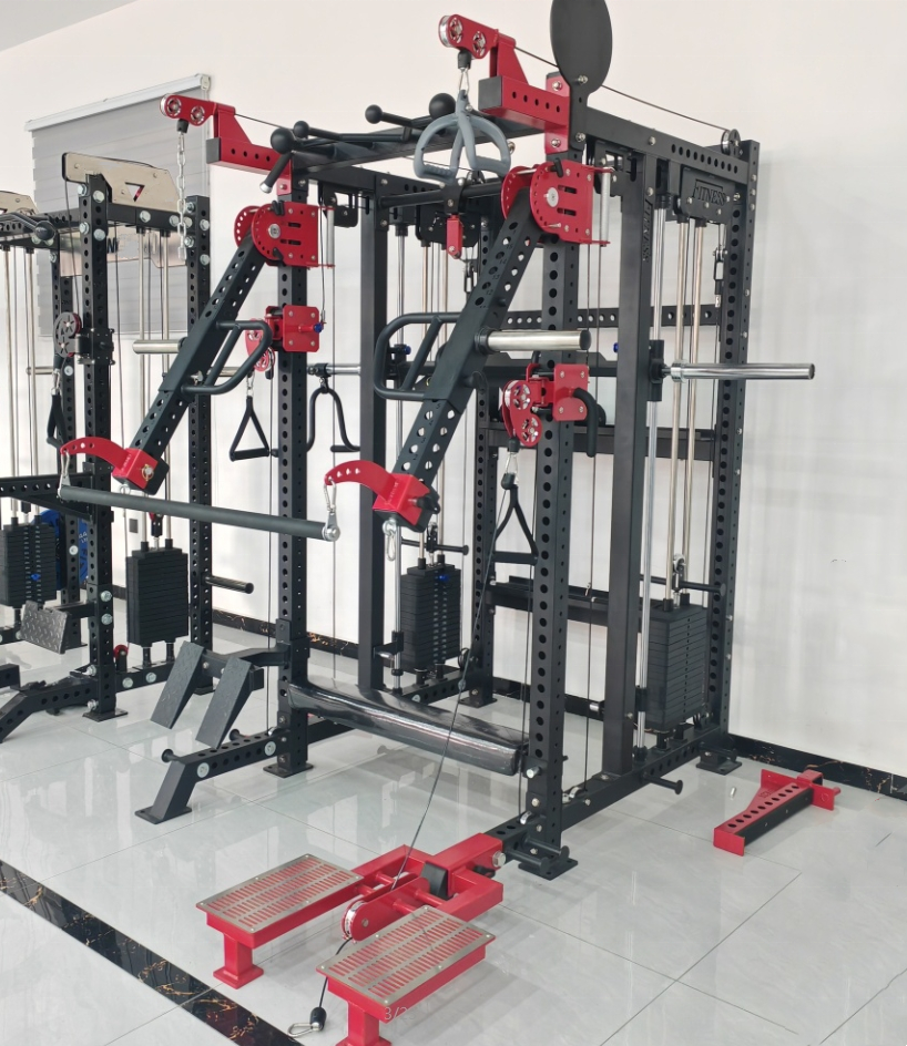 Adjustable Multi Function Station Squat Power Rack Cage Fitness Strength Training Smith Machine