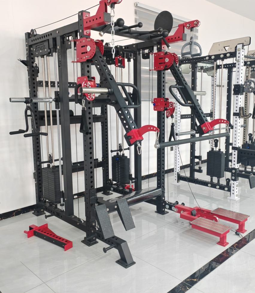 Adjustable Multi Function Station Squat Power Rack Cage Fitness Strength Training Smith Machine