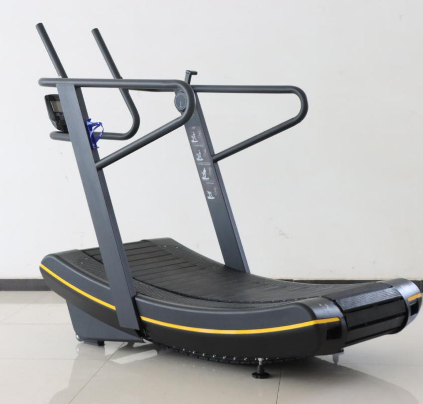 Air Runner Non-motorized NO powered LED Curved Treadmill Commercial Manual Treadmill