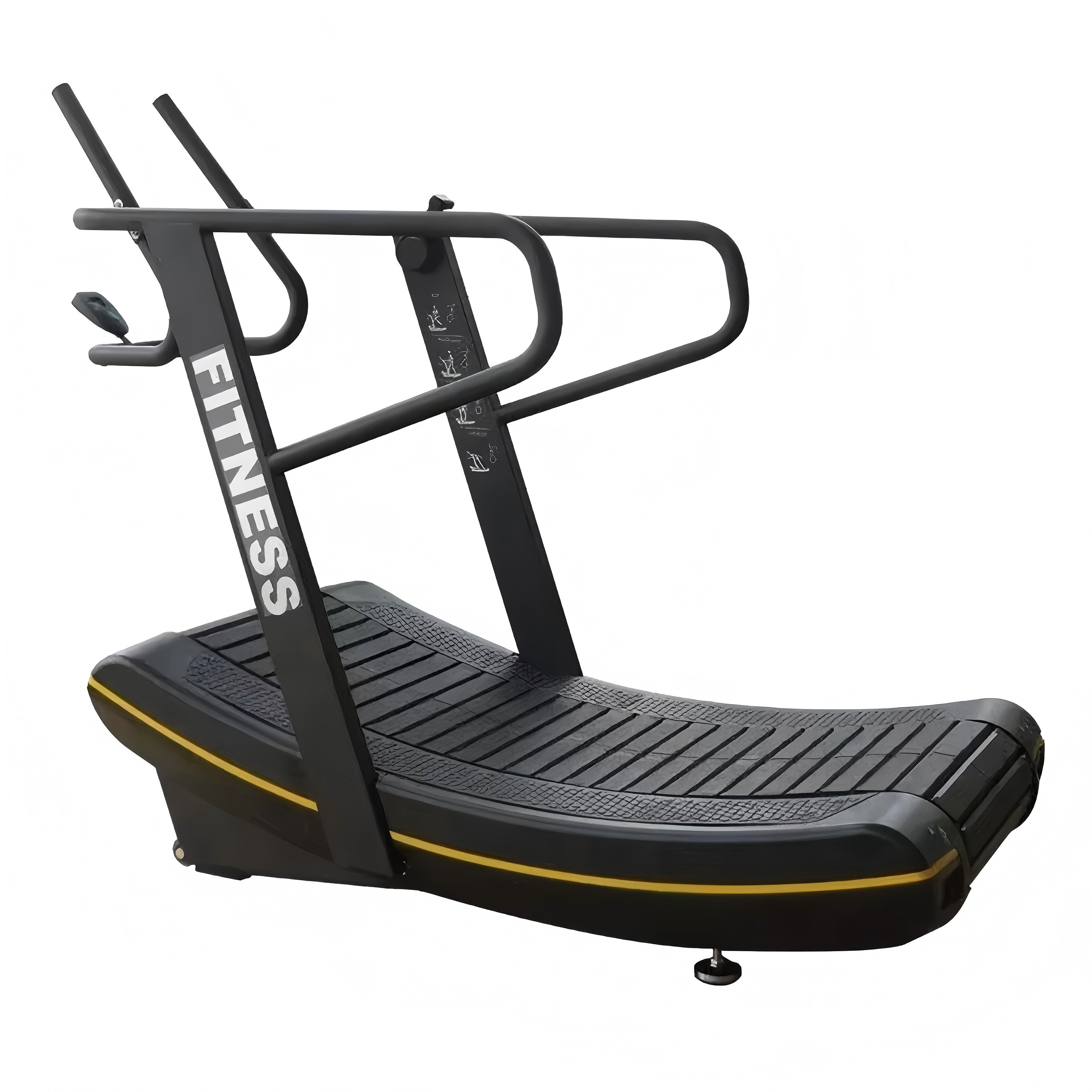 Air Runner Non-motorized NO powered LED Curved Treadmill Commercial Manual Treadmill