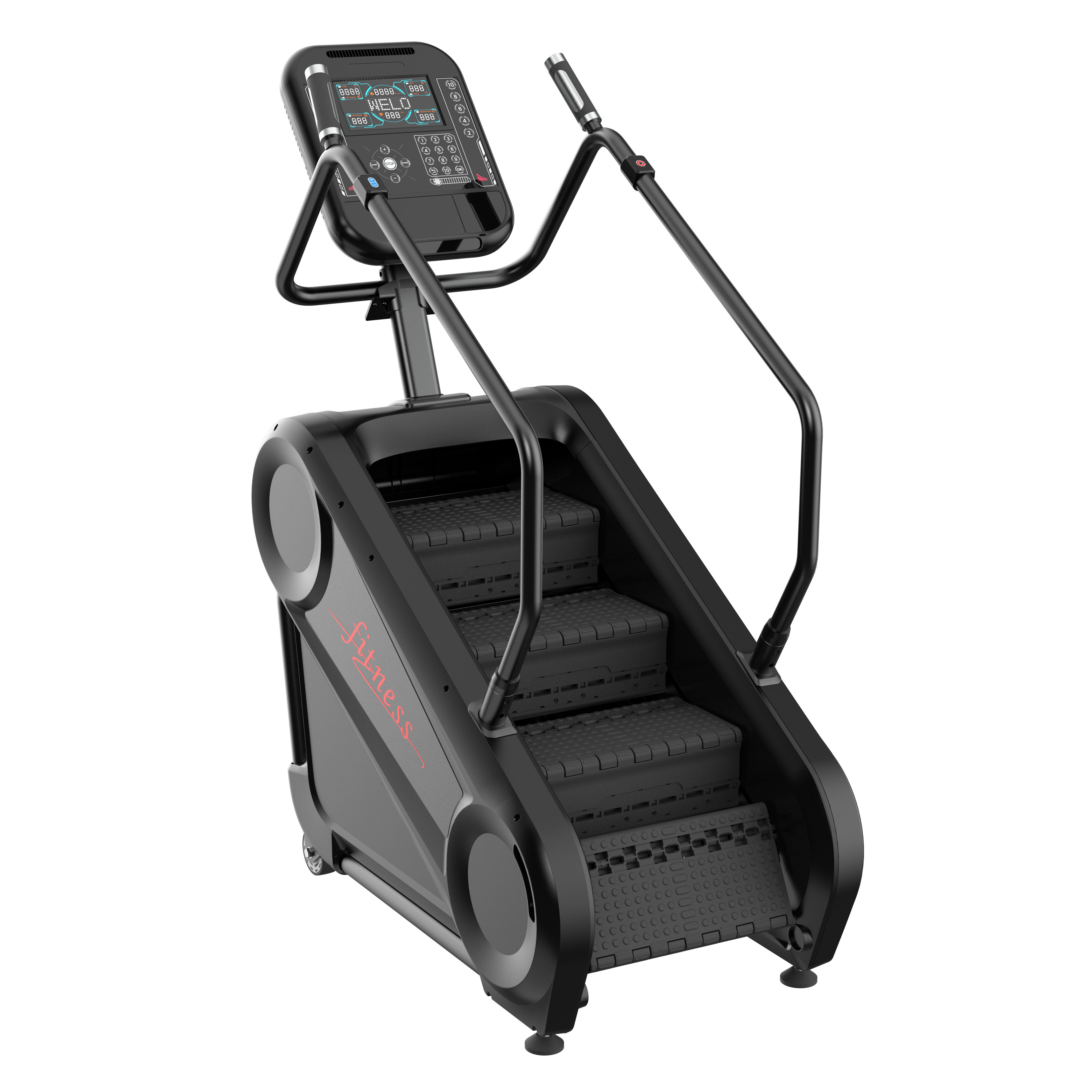 High-Tech Interactive Display Customizable Fitness Programs Gym Equipment Stair Machine Android Screen