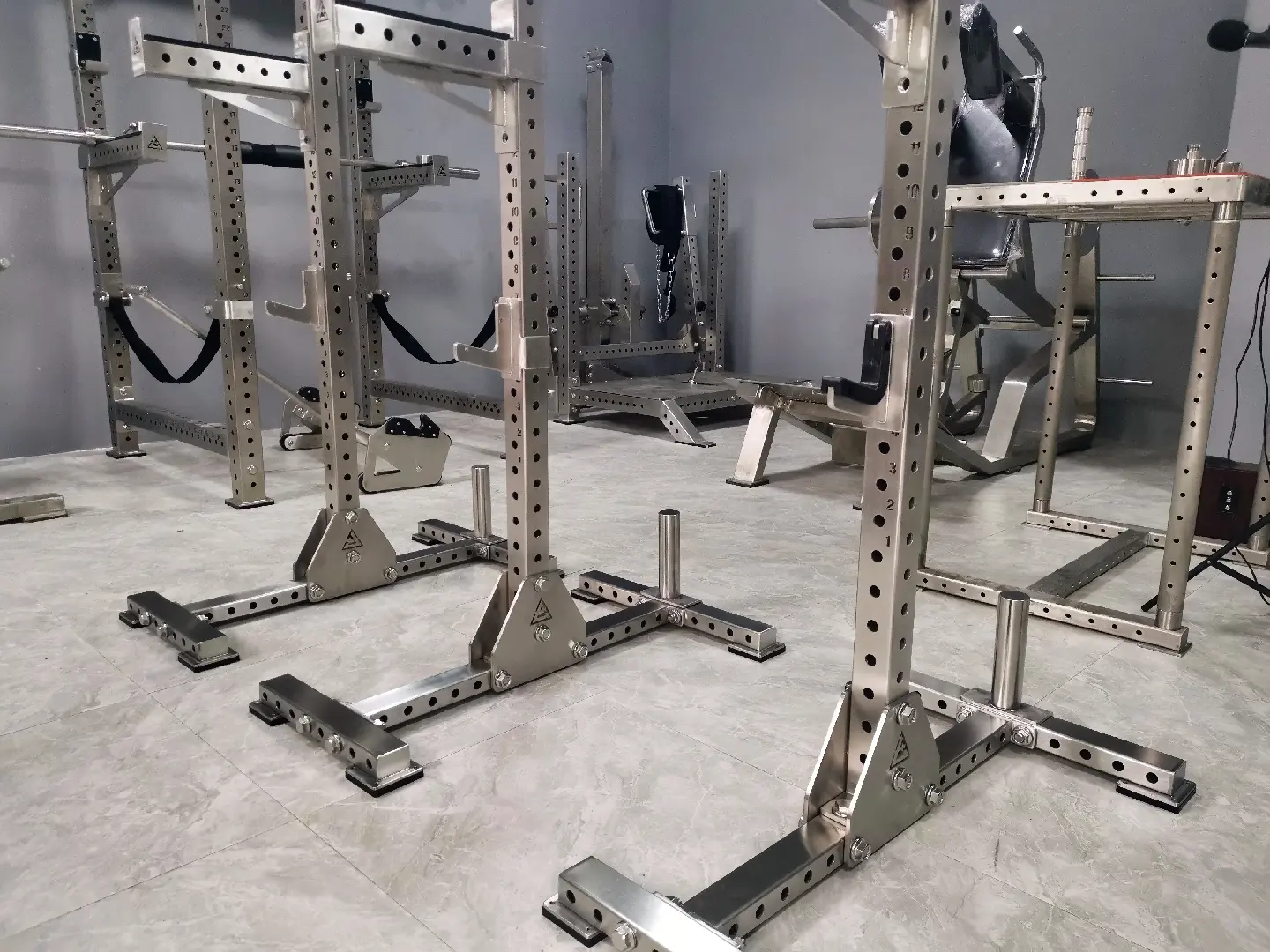 304 Stainless steel open squat rack split multi-functional household comprehensive training bench press rack double bar racks