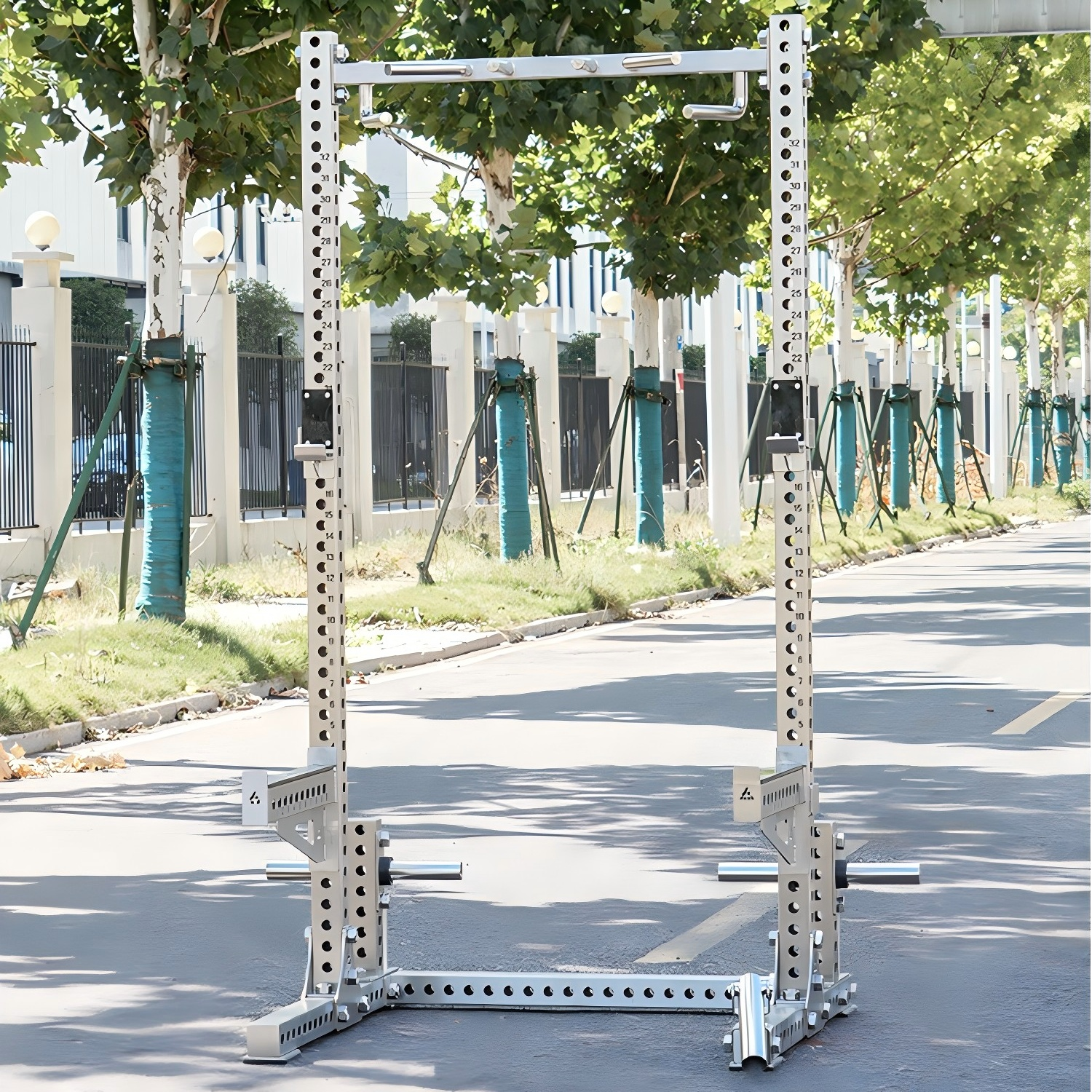 304 Stainless steel half-frame squat rack bench press rack integrated trainer commercial personal training fitness gantry