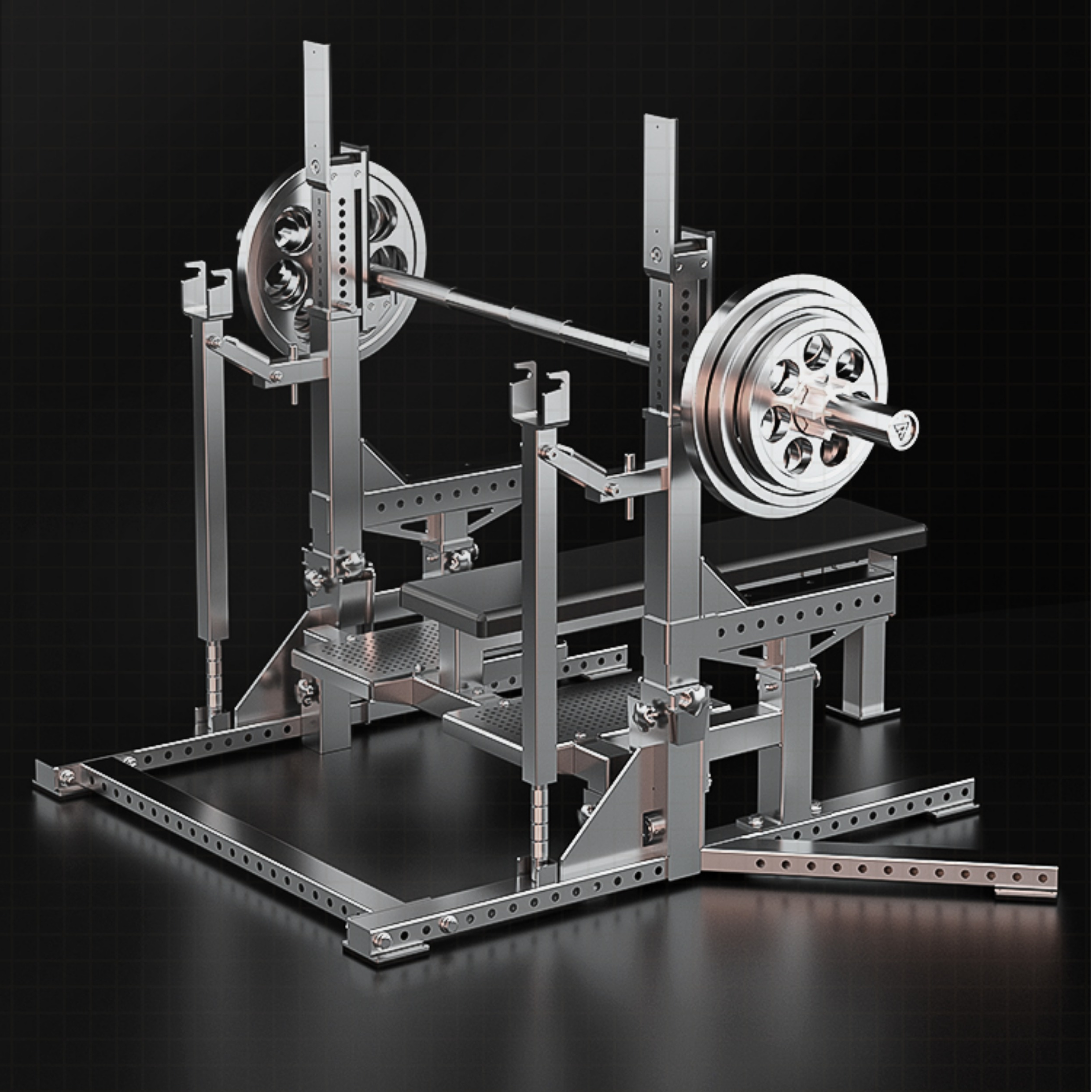 304 Stainless steel powerlifting competition rack bench press squat home multifunctional weightlifting bed comprehensive training equipment