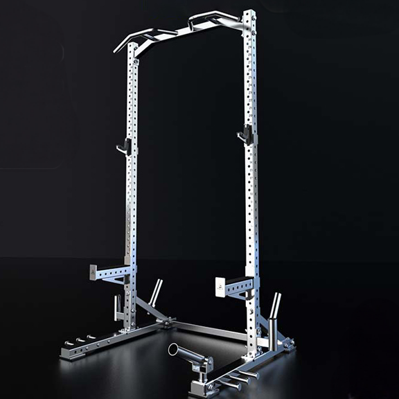 304 Stainless steel half-frame squat rack for commercial and home use, powerlifting training rack, bench press rack, all-in-one weightlifting rack