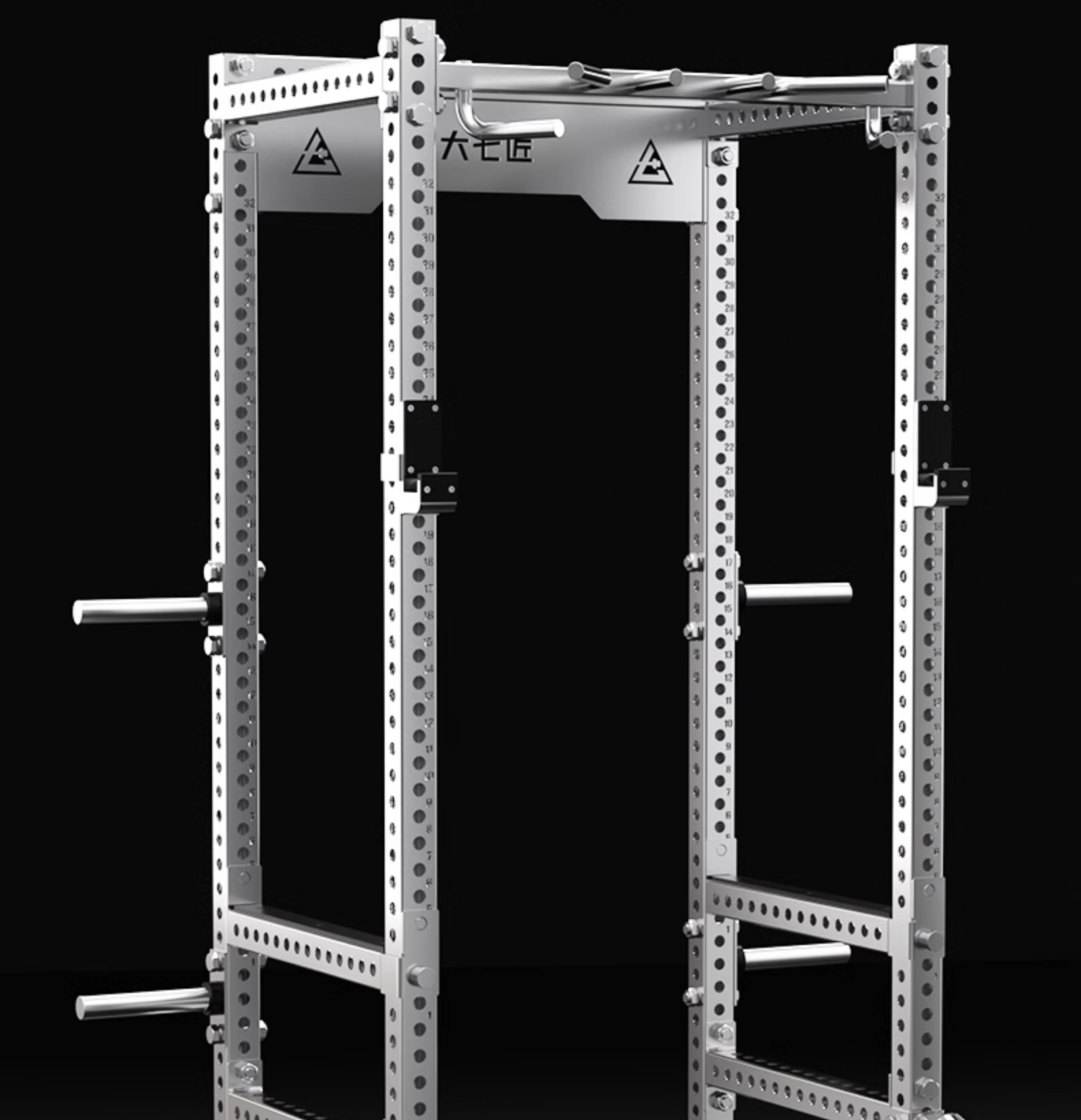 304 Stainless steel commercial deep squat rack free frame squat bench press combination trainer squat fitness power rack