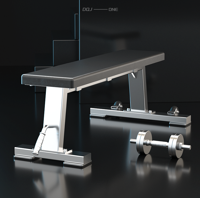 304 Stainless steel dumbbell bench flat bench for commercial fitness, flat bench for bench press and fly, home use flat bench