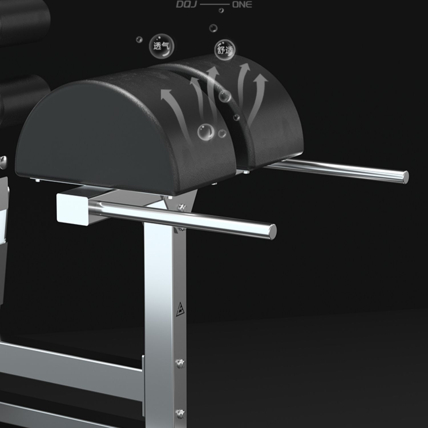 304 Stainless steel heavy-duty back training Roman chair for GHD, goat stiffness, prone reverse leg lift, knee bend