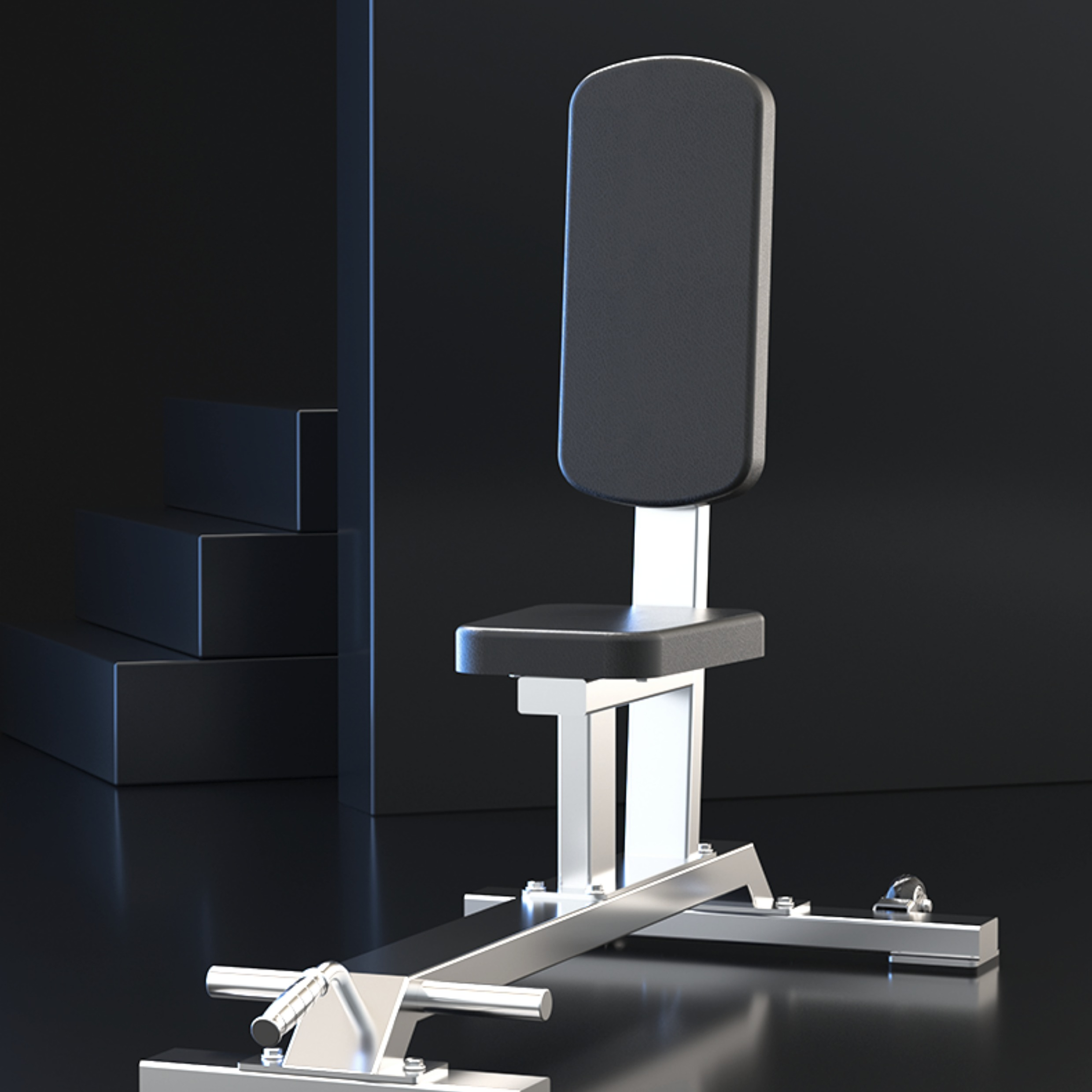 304 Stainless steel dumbbell flat bench, commercial fitness flat bench for bench press and fly exercises, home-use flat bench at 85 degrees.