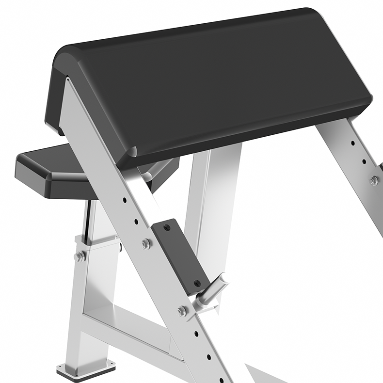 304 Stainless steel preacher bench bicep training bench exercise chair for commercial and home use fitness equipment