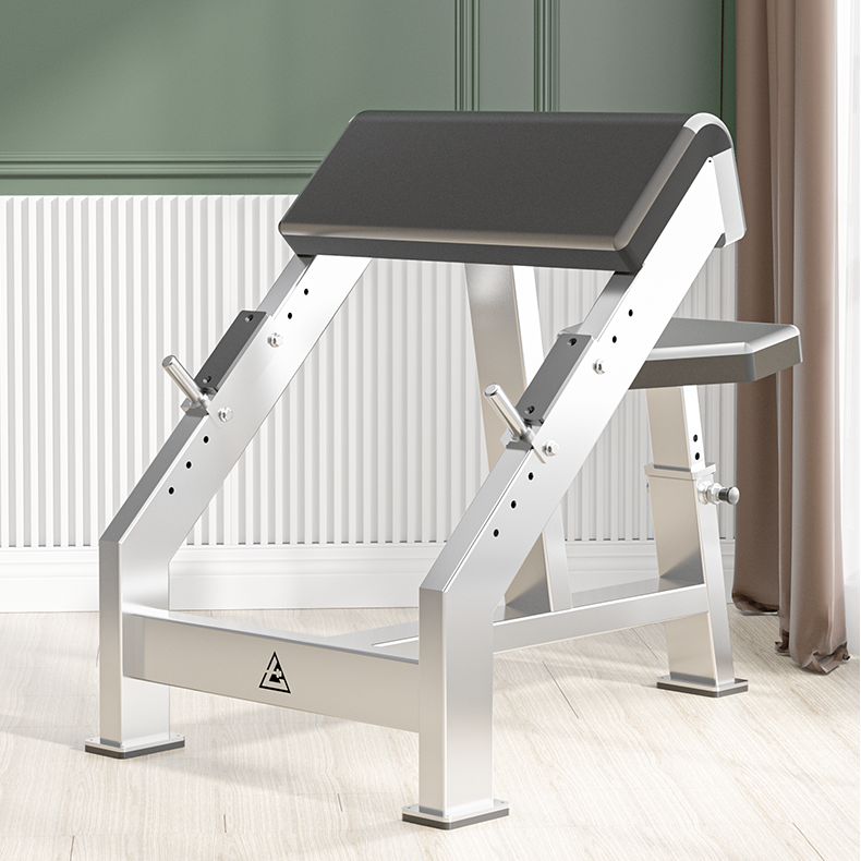 304 Stainless steel preacher bench bicep training bench exercise chair for commercial and home use fitness equipment
