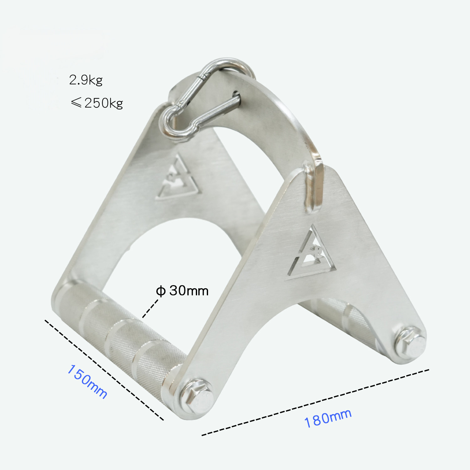 304 Stainless steel V-shaped rowing handle grip wrist strength training pull handle resistance training for home use