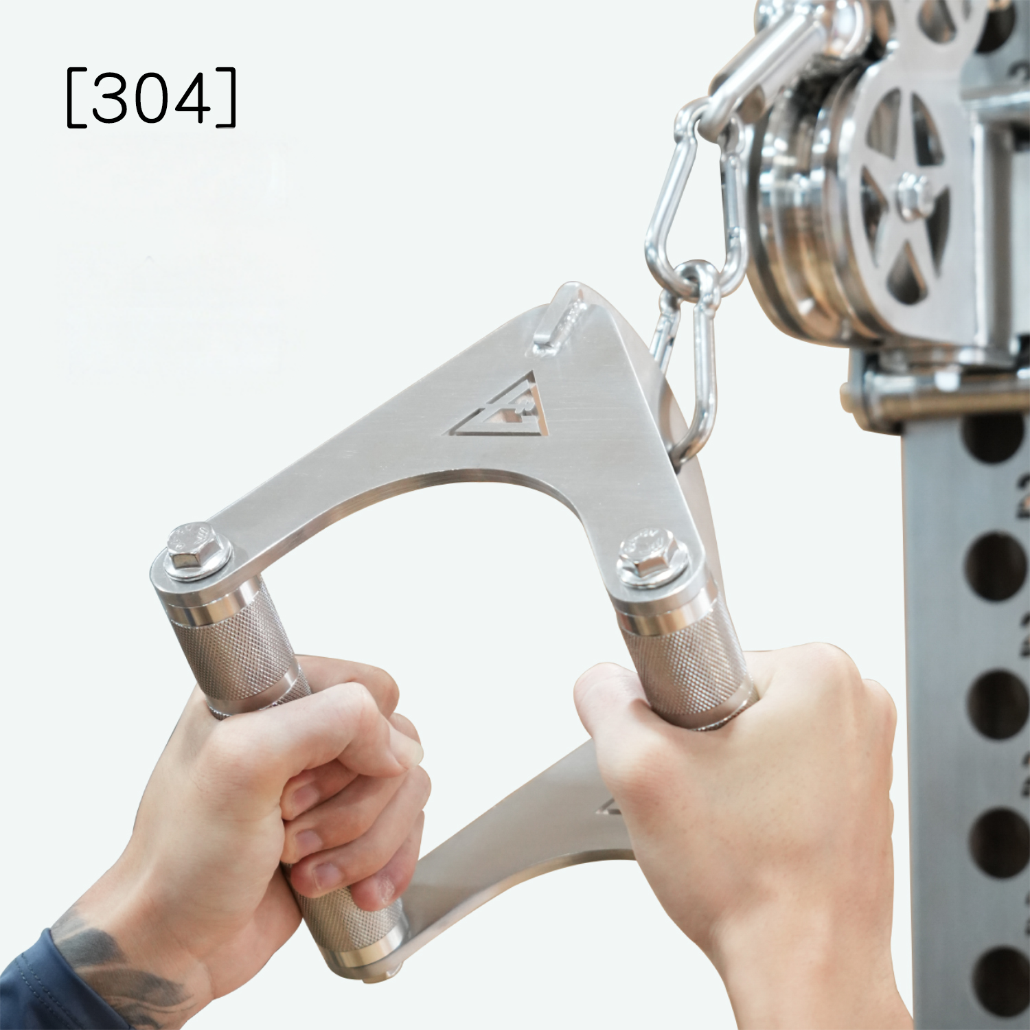 304 Stainless steel V-shaped rowing handle grip wrist strength training pull handle resistance training for home use