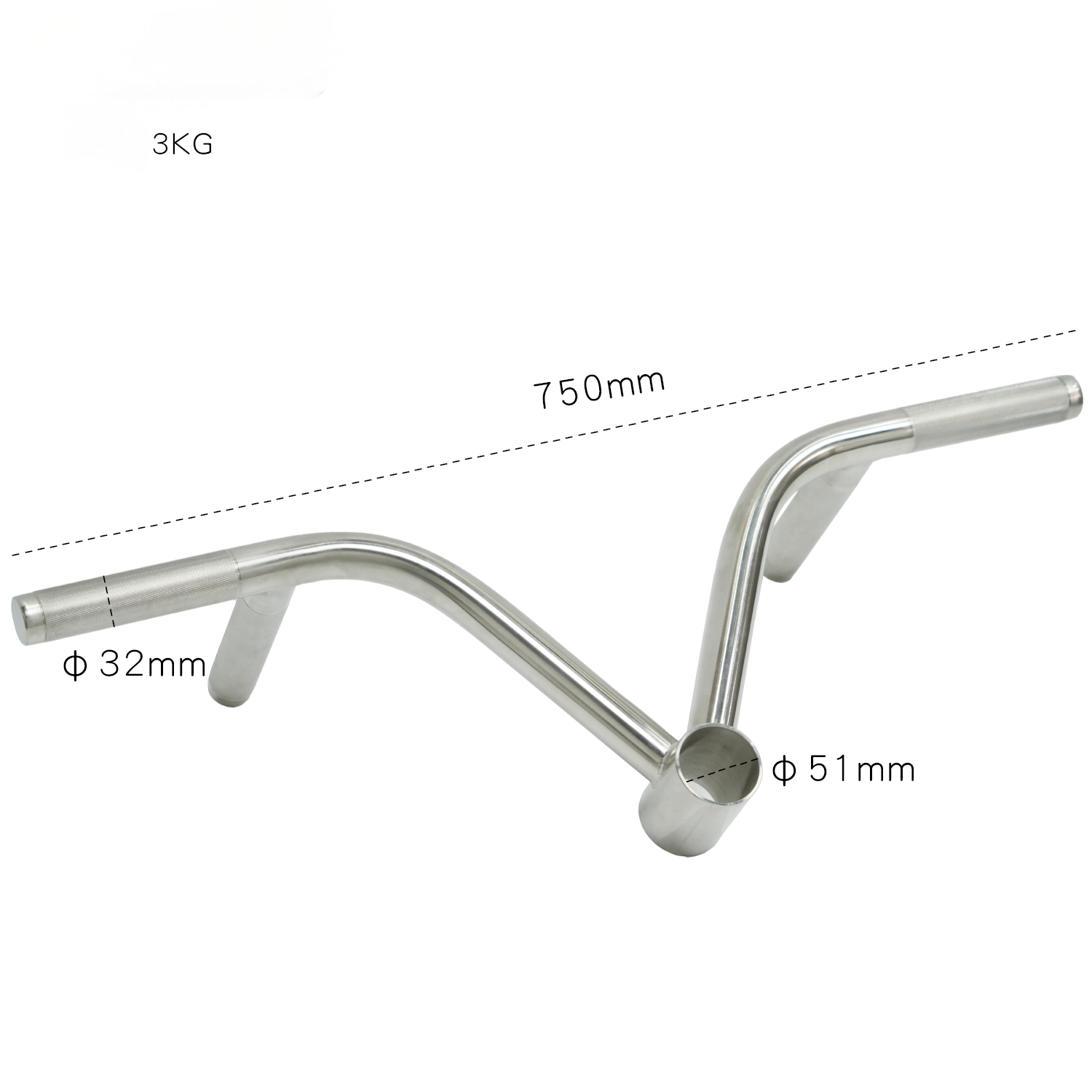 304 Stainless steel T-bar row barbell with multiple grip positions, large flying bird fitness equipment, rack accessories