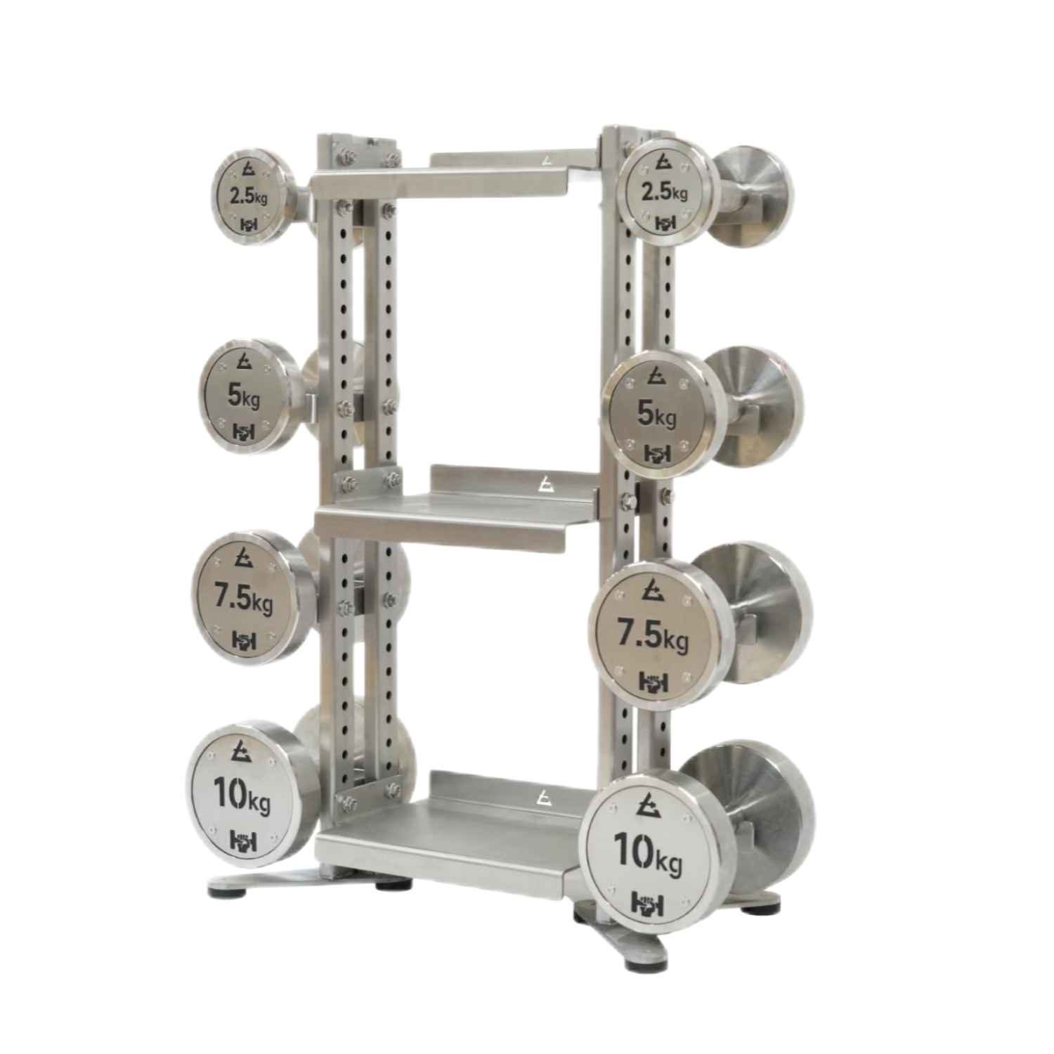 304 Stainless steel dumbbell rack multi-functional dumbbell kettlebell holder storage rack support rack adjustable fitness accessories
