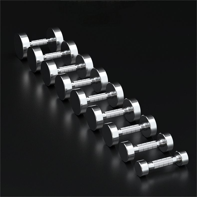304 Stainless steel dumbbells with fixed weights for men and women, suitable for fitness, yoga, running, body shaping, and home-based strength training.