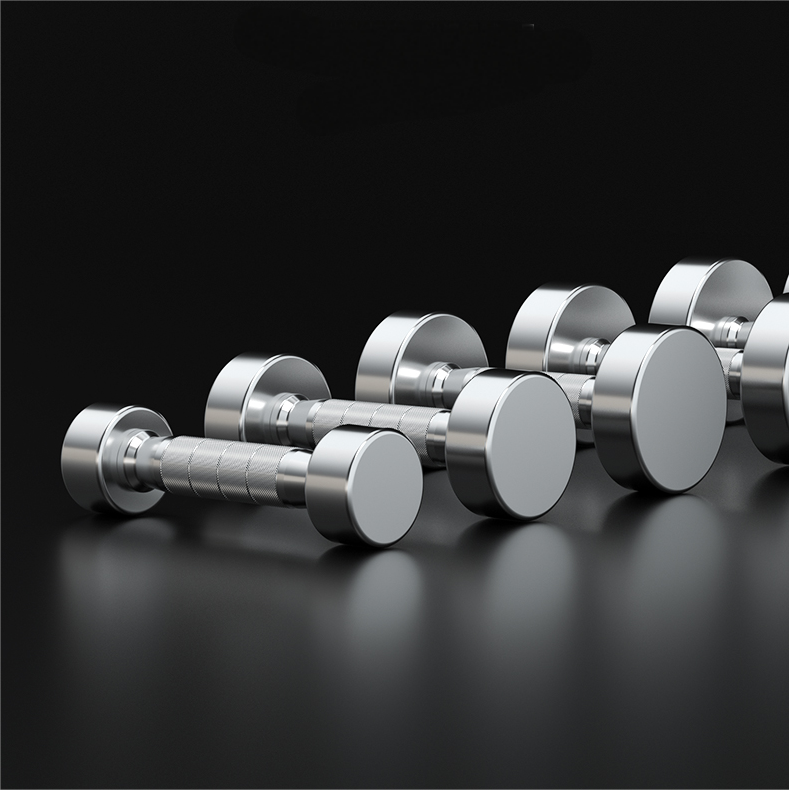 304 Stainless steel dumbbells with fixed weights for men and women, suitable for fitness, yoga, running, body shaping, and home-based strength training.