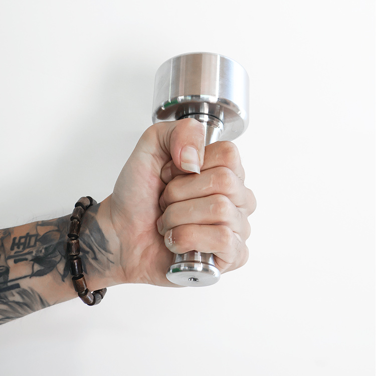 304 Stainless steel single head small dumbbells air impact dumbbells lightweight running thin arm fitness home training