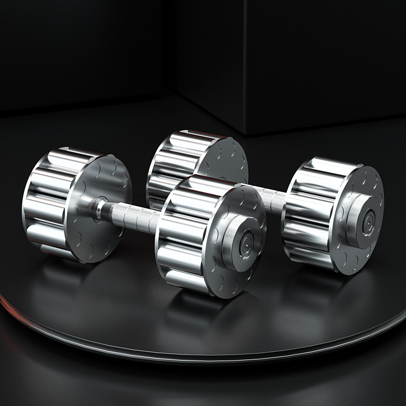 304 Stainless Steel Adjustable Weight Dumbbells Gatling Rotary Adjustable Combo Dumbbells Fitness Flat Head Dumbbells