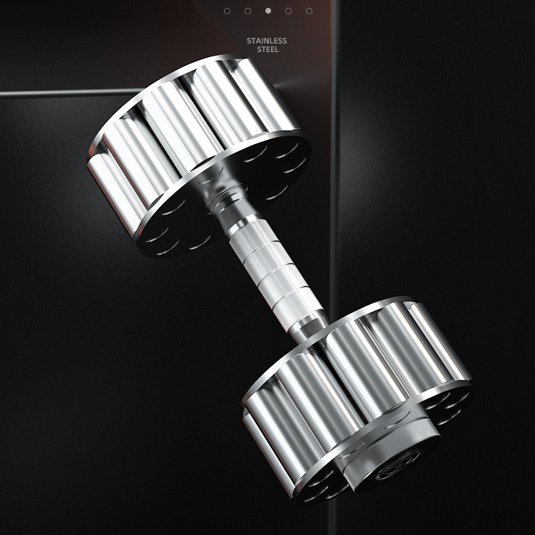 304 Stainless Steel Adjustable Weight Dumbbells Gatling Rotary Adjustable Combo Dumbbells Fitness Flat Head Dumbbells