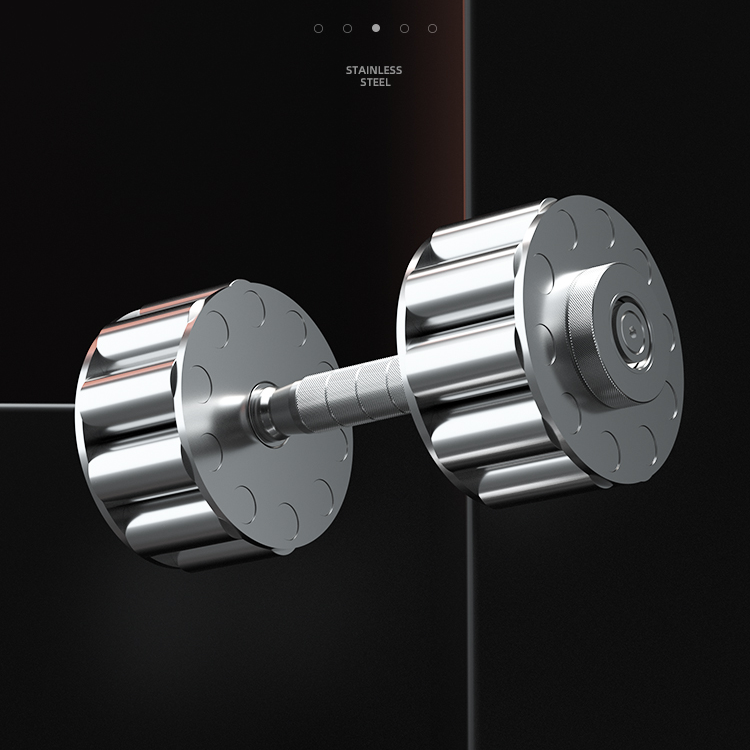 304 Stainless Steel Adjustable Weight Dumbbells Gatling Rotary Adjustable Combo Dumbbells Fitness Flat Head Dumbbells