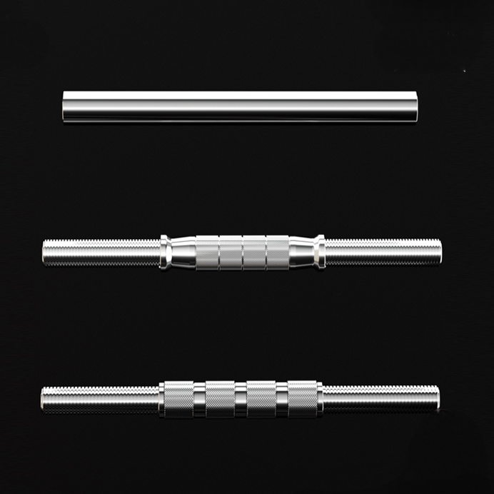 304 Stainless steel combination dumbbell handle accessories dumbbell barbell connecting rod home fitness equipment dumbbell nut
