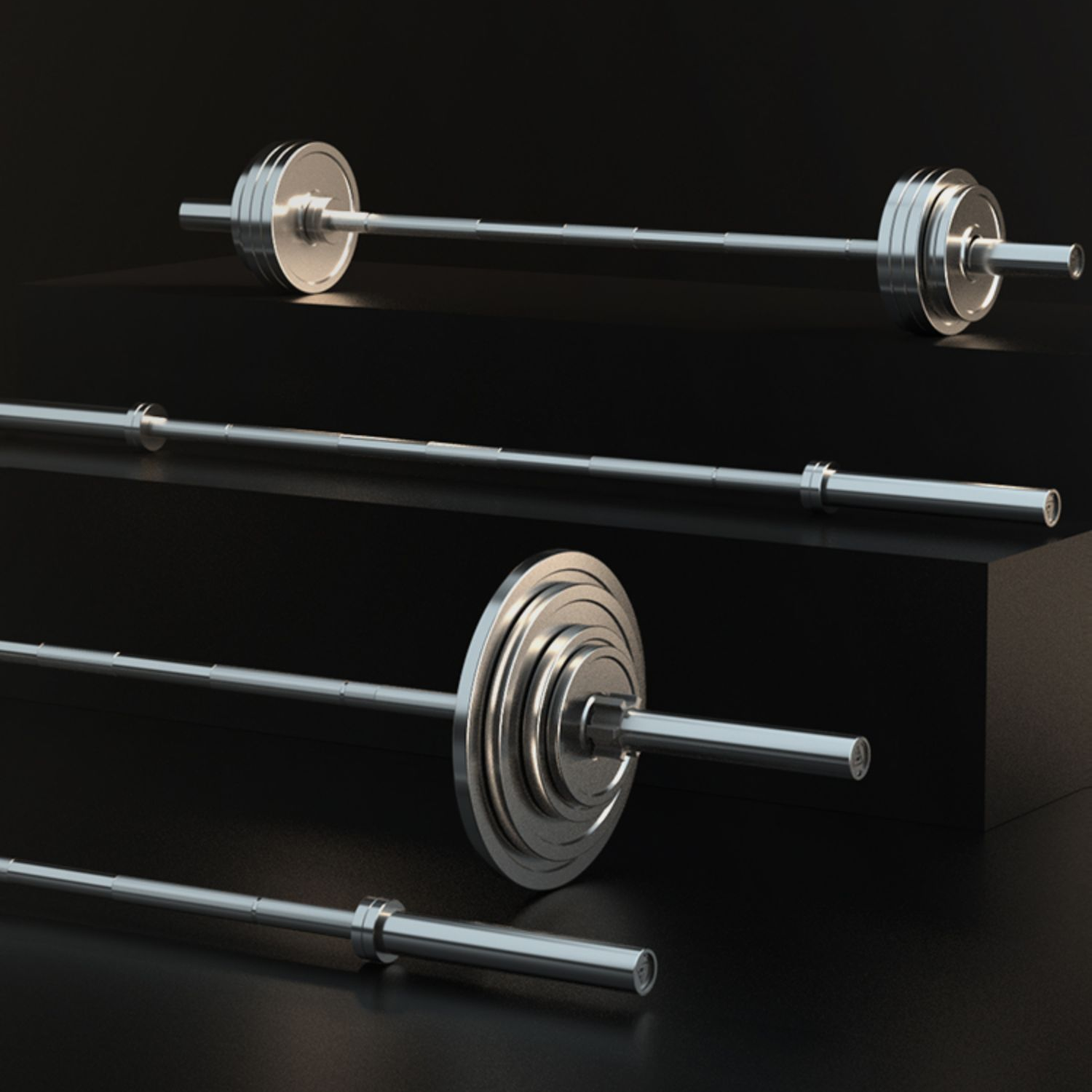 2.2m 304 Stainless steel barbell bars bearing 50 hole diameter weight lifting deep squat fitness equipment