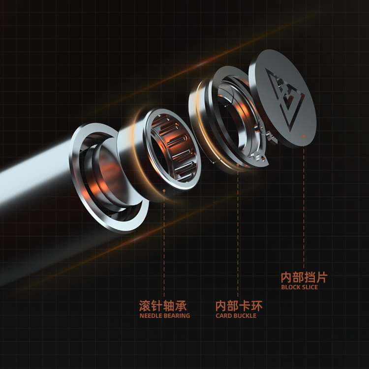 2.2m 304 Stainless steel barbell bars bearing 50 hole diameter weight lifting deep squat fitness equipment