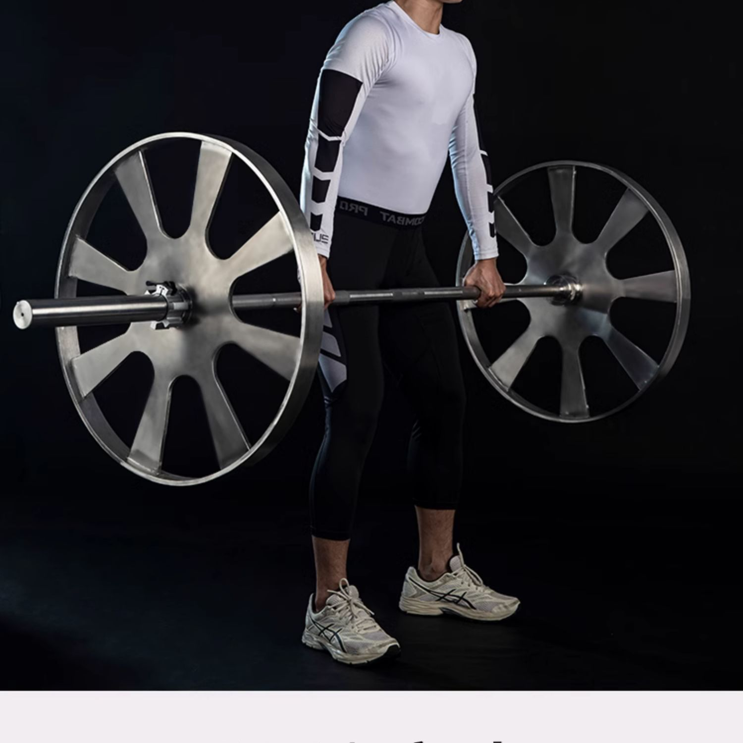 304 Stainless Steel Powerlifting Apollo Jumbo Wheel Lifting Big Wheel Pair Big Barbell Piece Bench Press Protection Hard