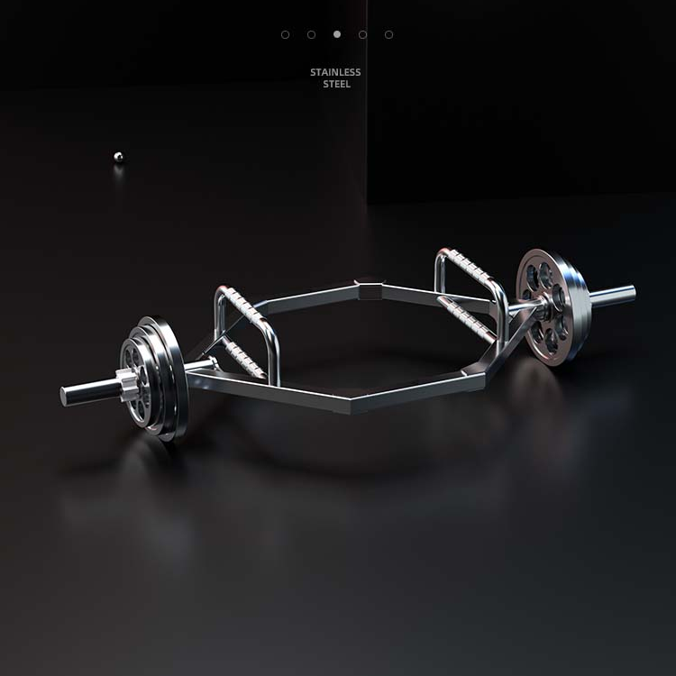 304 Stainless steel ring barbell bar deep squat hard pull shrugs hexagonal bar professional ring o bar can be customised