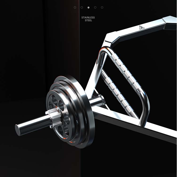 304 Stainless steel ring barbell bar deep squat hard pull shrugs hexagonal bar professional ring o bar can be customised