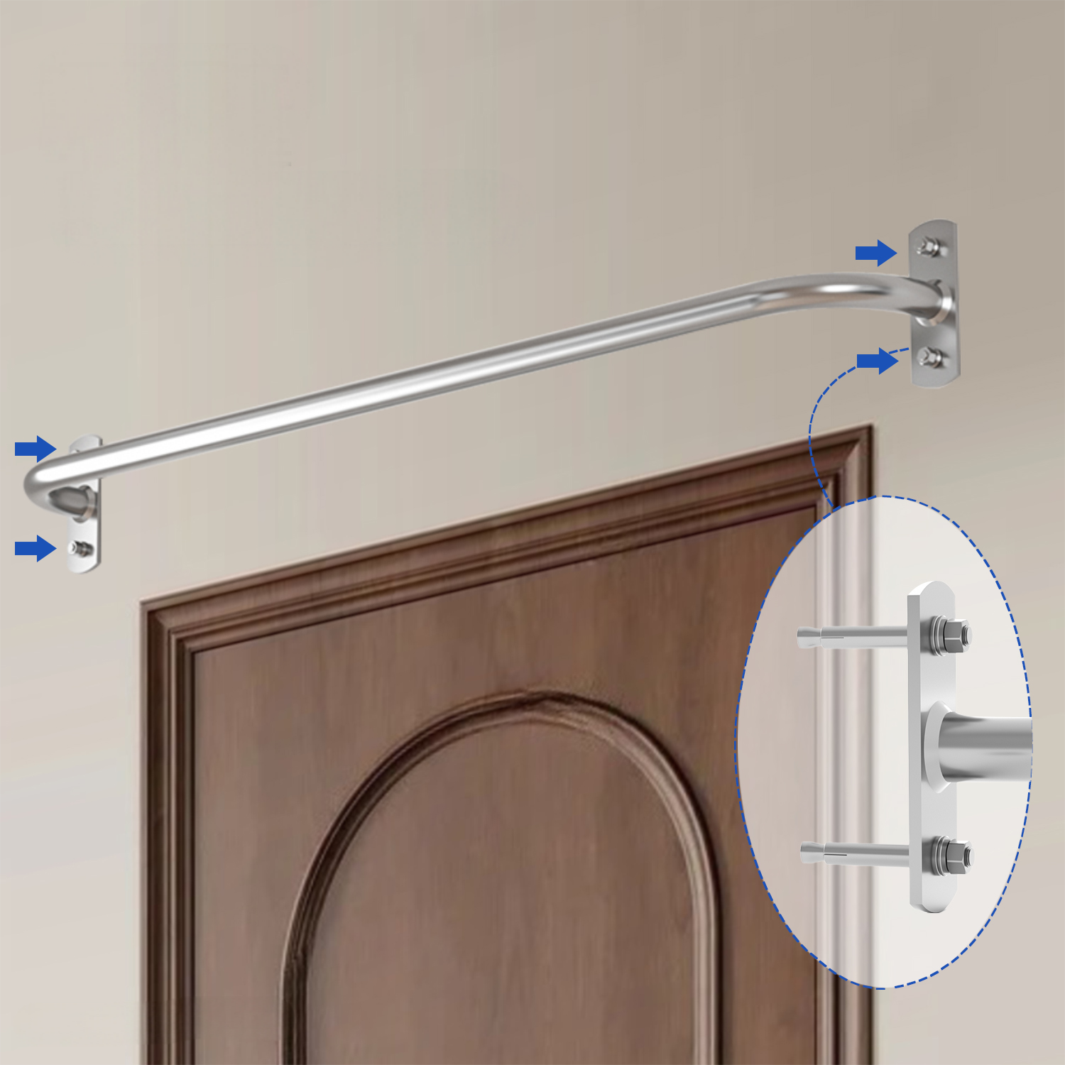 1200mm 304Stainless steel door bar pull-up machine children indoor wall wall perforated home gym equipment