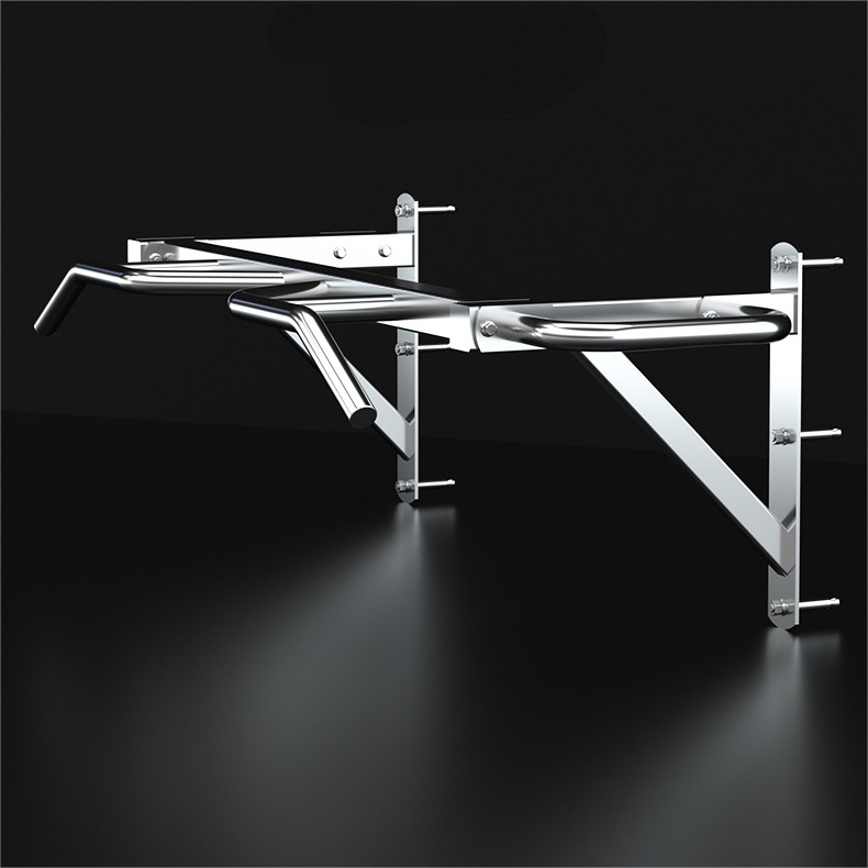 304 Stainless steel bar wall-mounted wall multi-position household single bar small household removable adjustable pull-ups